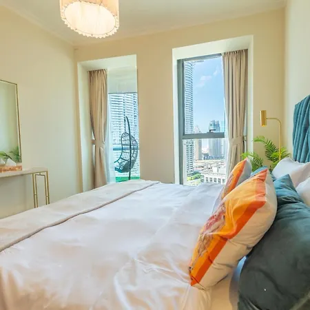 First Class 2Br With Full Dubai Skyline & Sea View Exterior photo